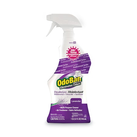 ODOBAN RTU Odor Eliminator and Disinfectant, Lavender, 32 oz Spray, PK12 CCC 910162-QC12